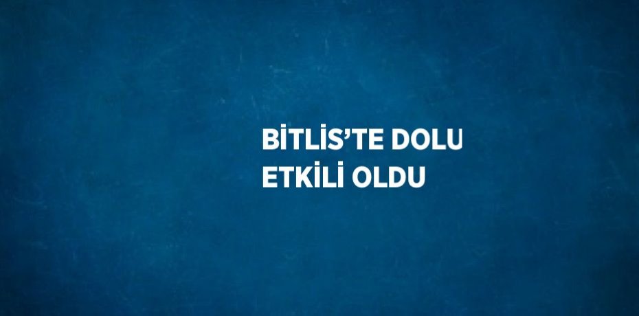 BİTLİS’TE DOLU ETKİLİ OLDU