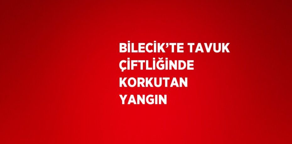 BİLECİK’TE TAVUK ÇİFTLİĞİNDE KORKUTAN YANGIN