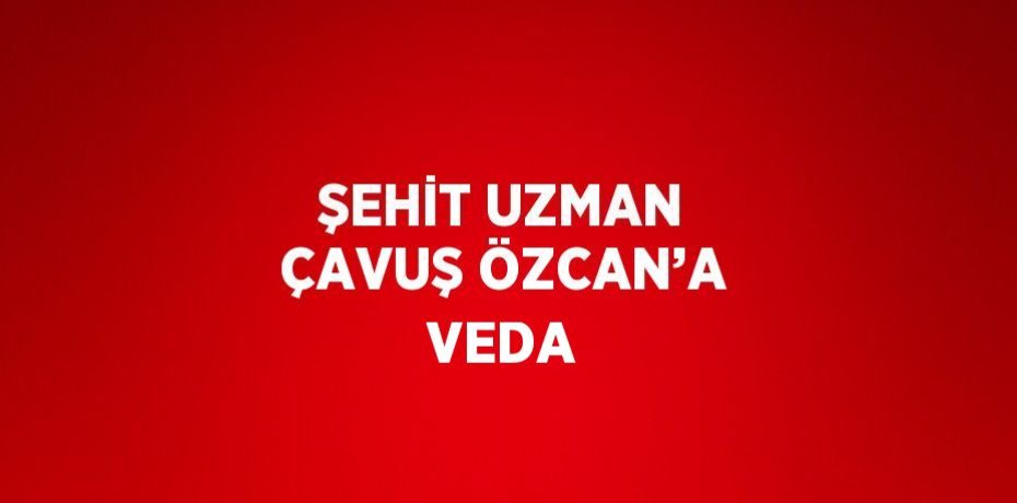 ŞEHİT UZMAN ÇAVUŞ ÖZCAN’A VEDA