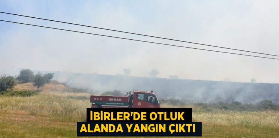 İBİRLER’DE OTLUK  ALANDA YANGIN ÇIKTI