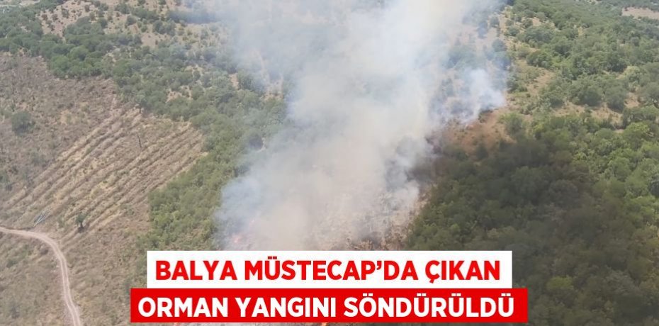 BALYA MÜSTECAP’DA ÇIKAN ORMAN YANGINI SÖNDÜRÜLDÜ