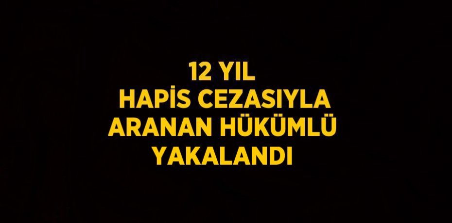 12 YIL HAPİS CEZASIYLA ARANAN HÜKÜMLÜ YAKALANDI