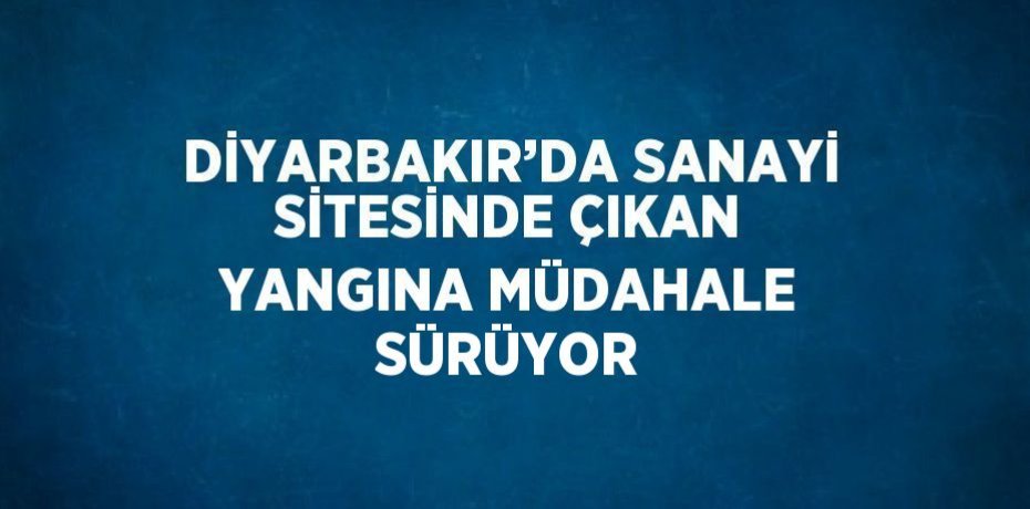 DİYARBAKIR’DA SANAYİ SİTESİNDE ÇIKAN YANGINA MÜDAHALE SÜRÜYOR