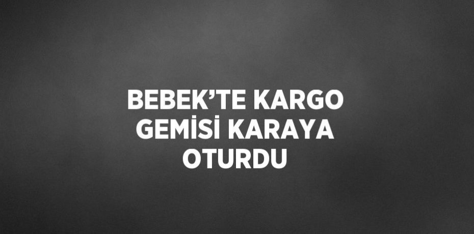 BEBEK’TE KARGO GEMİSİ KARAYA OTURDU