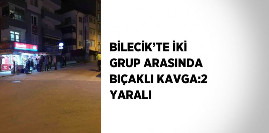 BİLECİK’TE İKİ GRUP ARASINDA BIÇAKLI KAVGA:2 YARALI