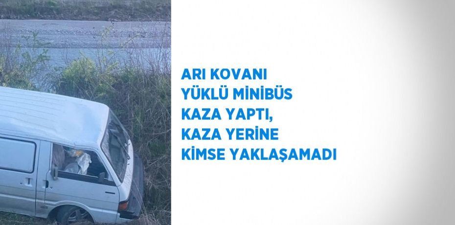 ARI KOVANI YÜKLÜ MİNİBÜS KAZA YAPTI, KAZA YERİNE KİMSE YAKLAŞAMADI