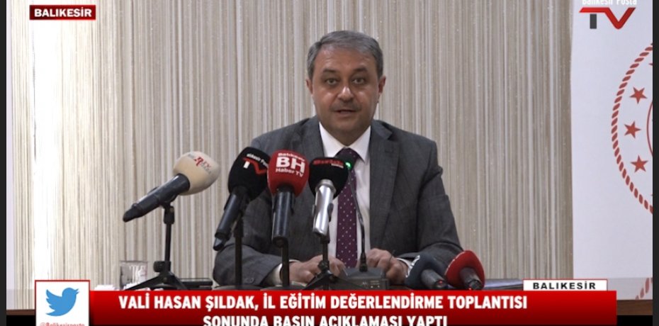 VALİ HASAN ŞILDAK, İL EĞİTİM DEĞERLENDİRME TOPLANTISI  SONUNDA BASIN AÇIKLAMASI YAPTI