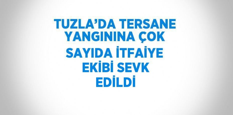 TUZLA’DA TERSANE YANGININA ÇOK SAYIDA İTFAİYE EKİBİ SEVK EDİLDİ