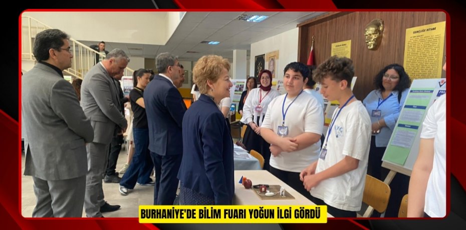 Burhaniye'de Bilim Fuarı yoğun ilgi gördü  