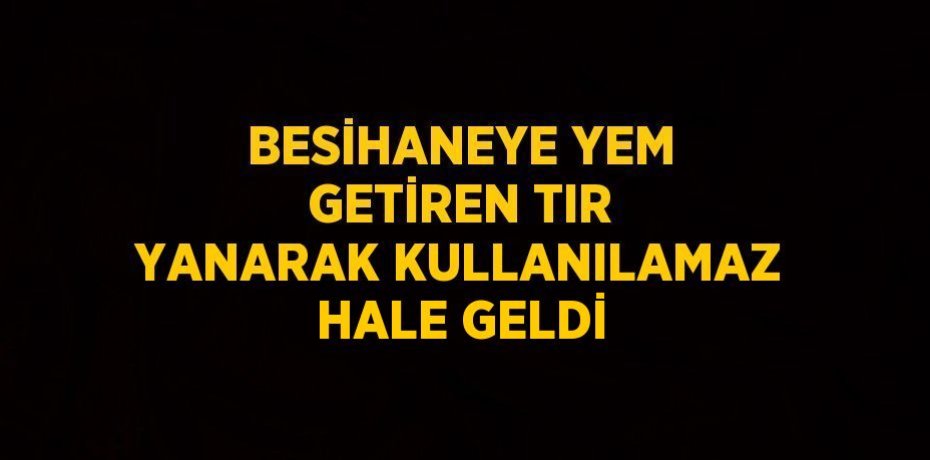 BESİHANEYE YEM GETİREN TIR YANARAK KULLANILAMAZ HALE GELDİ