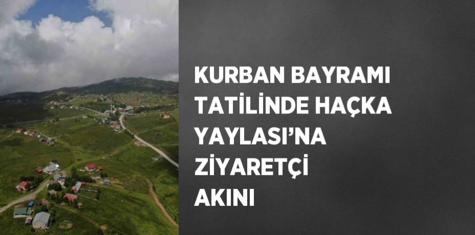KURBAN BAYRAMI TATİLİNDE HAÇKA YAYLASI’NA ZİYARETÇİ AKINI