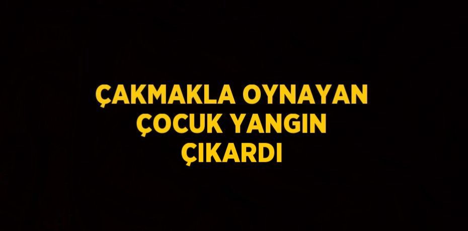 ÇAKMAKLA OYNAYAN ÇOCUK YANGIN ÇIKARDI