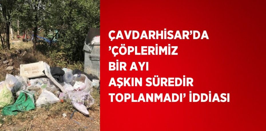 ÇAVDARHİSAR’DA ’ÇÖPLERİMİZ BİR AYI AŞKIN SÜREDİR TOPLANMADI’ İDDİASI