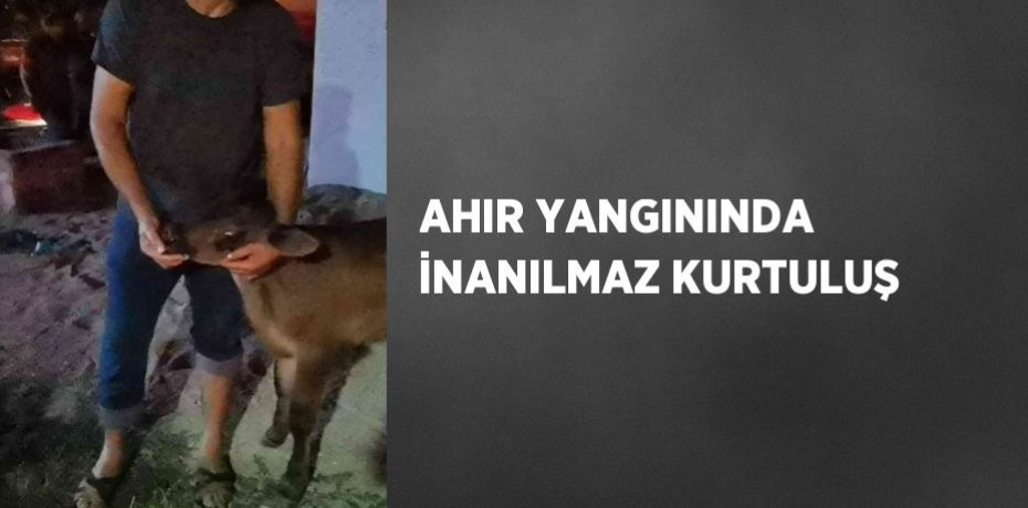 AHIR YANGININDA İNANILMAZ KURTULUŞ