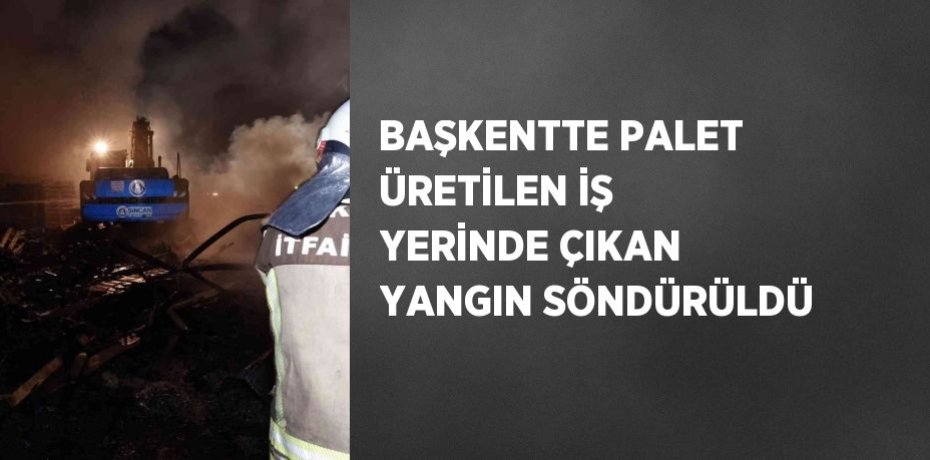 BAŞKENTTE PALET ÜRETİLEN İŞ YERİNDE ÇIKAN YANGIN SÖNDÜRÜLDÜ