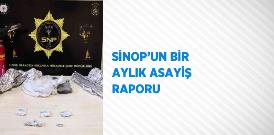 SİNOP’UN BİR AYLIK ASAYİŞ RAPORU