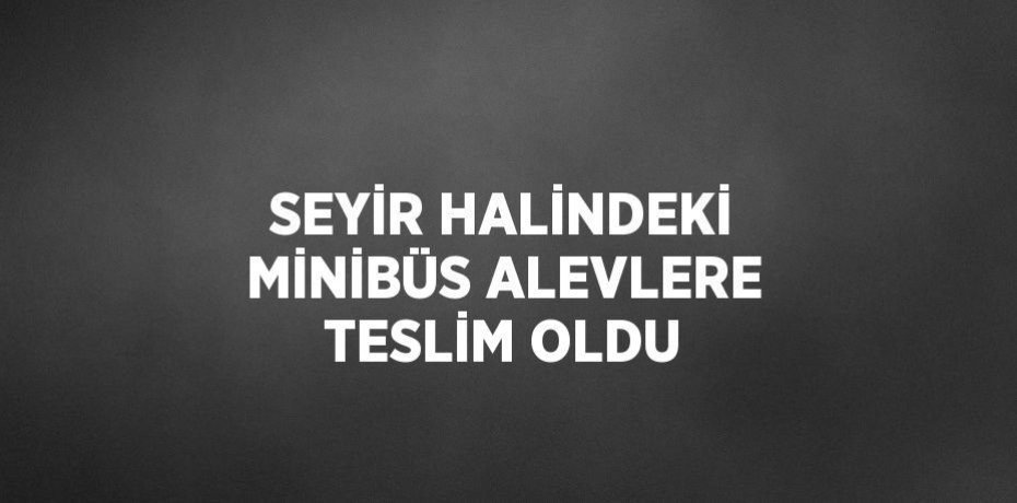 SEYİR HALİNDEKİ MİNİBÜS ALEVLERE TESLİM OLDU