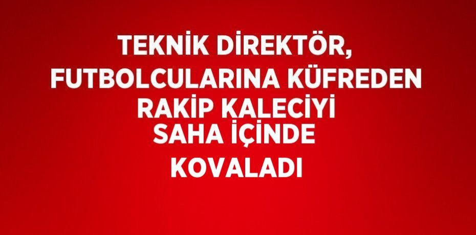 TEKNİK DİREKTÖR, FUTBOLCULARINA KÜFREDEN RAKİP KALECİYİ SAHA İÇİNDE KOVALADI