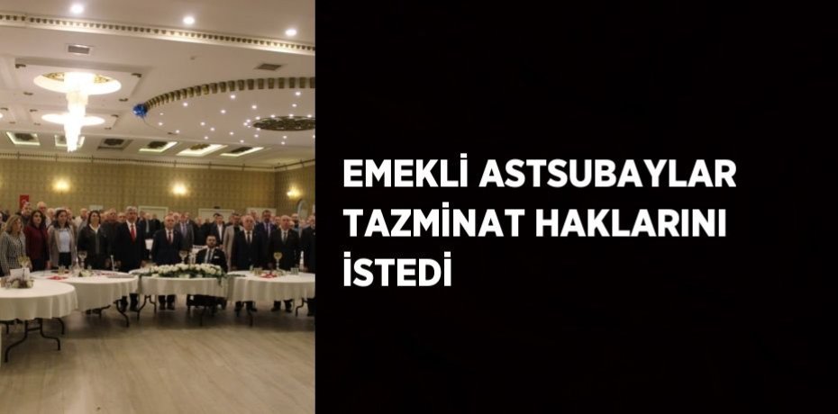 EMEKLİ ASTSUBAYLAR TAZMİNAT HAKLARINI İSTEDİ