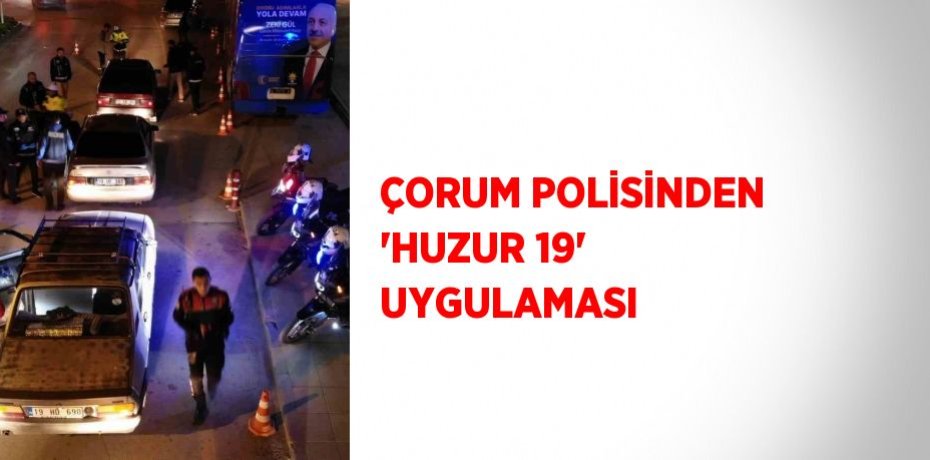 ÇORUM POLİSİNDEN 'HUZUR 19' UYGULAMASI