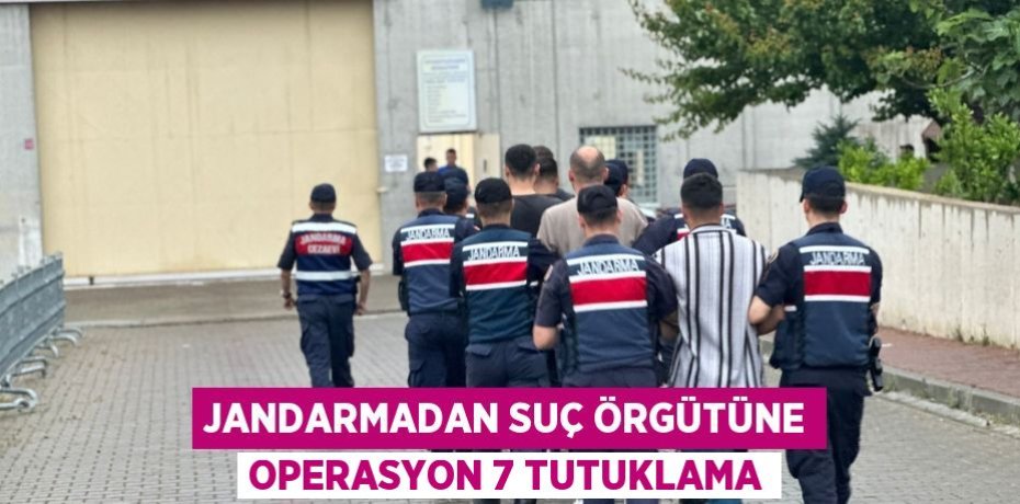 Jandarmadan suç örgütüne operasyon 7 tutuklama