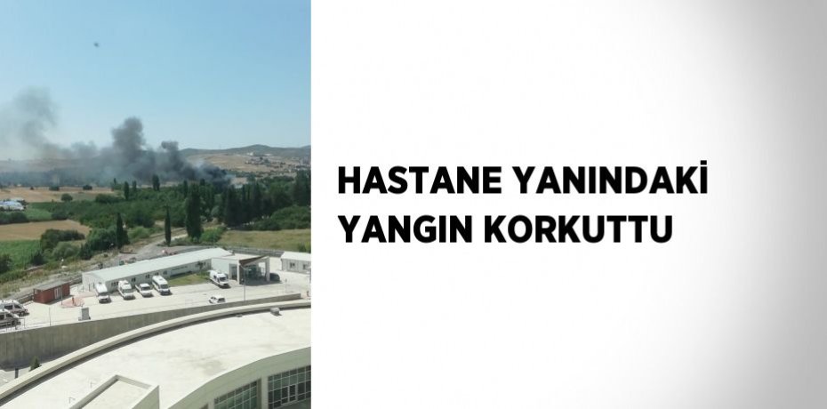 HASTANE YANINDAKİ YANGIN KORKUTTU