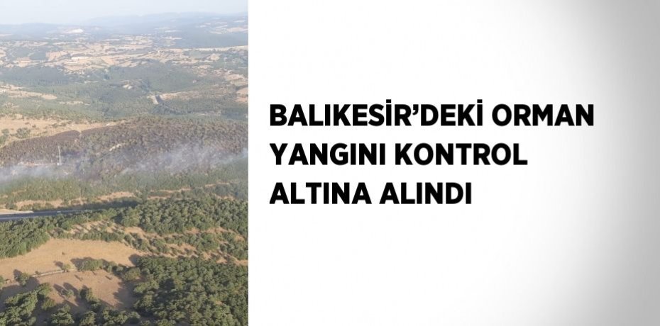 BALIKESİR’DEKİ ORMAN YANGINI KONTROL ALTINA ALINDI