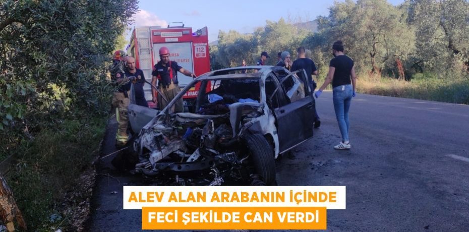 ALEV ALAN ARABANIN İÇİNDE FECİ ŞEKİLDE CAN VERDİ