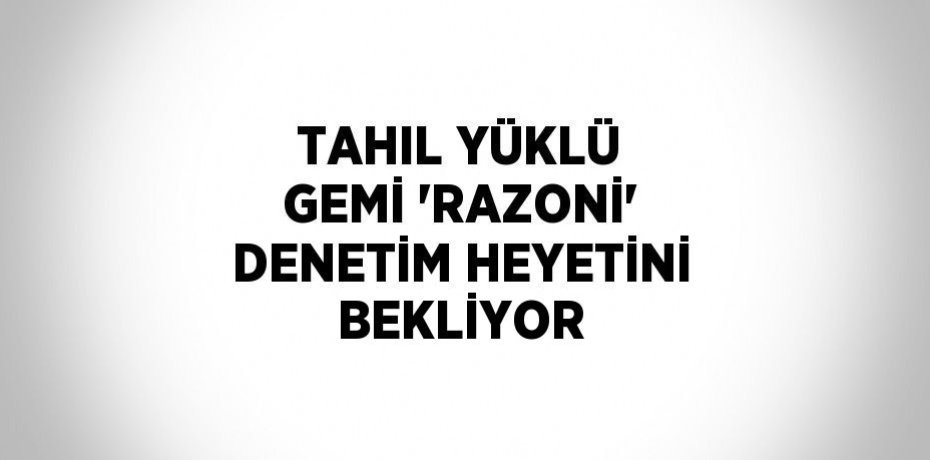 TAHIL YÜKLÜ GEMİ 'RAZONİ' DENETİM HEYETİNİ BEKLİYOR