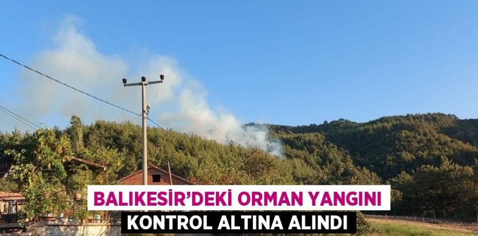 BALIKESİR’DEKİ ORMAN YANGINI KONTROL ALTINA ALINDI