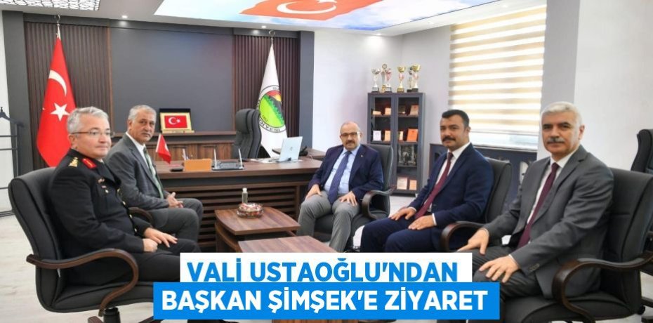 VALİ USTAOĞLU’NDAN BAŞKAN ŞİMŞEK’E ZİYARET