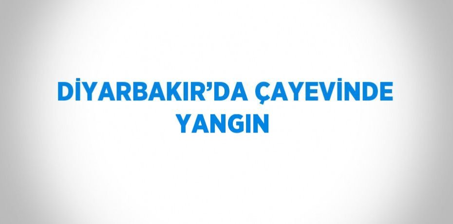 DİYARBAKIR’DA ÇAYEVİNDE YANGIN