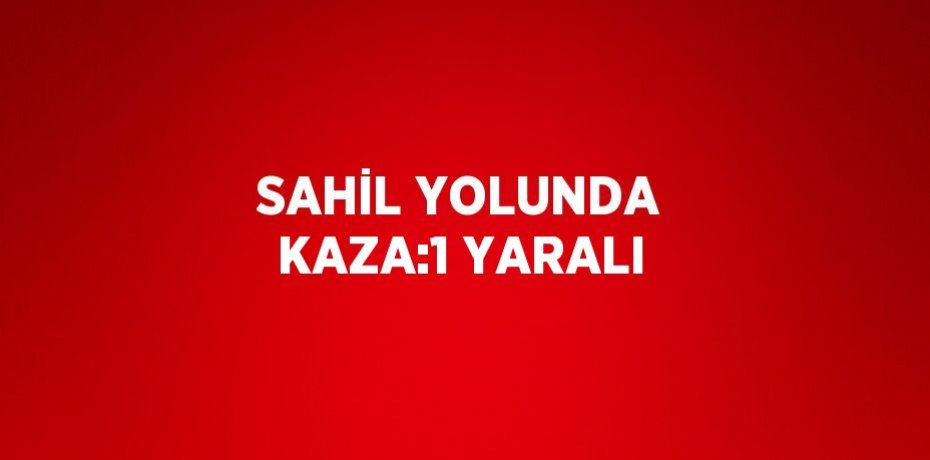 SAHİL YOLUNDA KAZA:1 YARALI