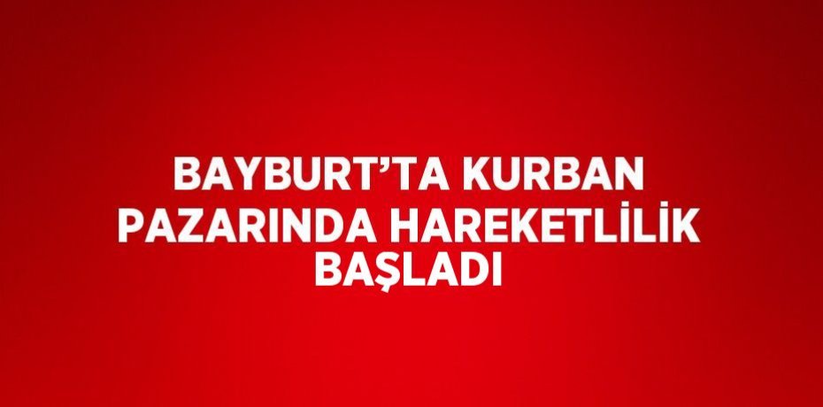 BAYBURT’TA KURBAN PAZARINDA HAREKETLİLİK BAŞLADI