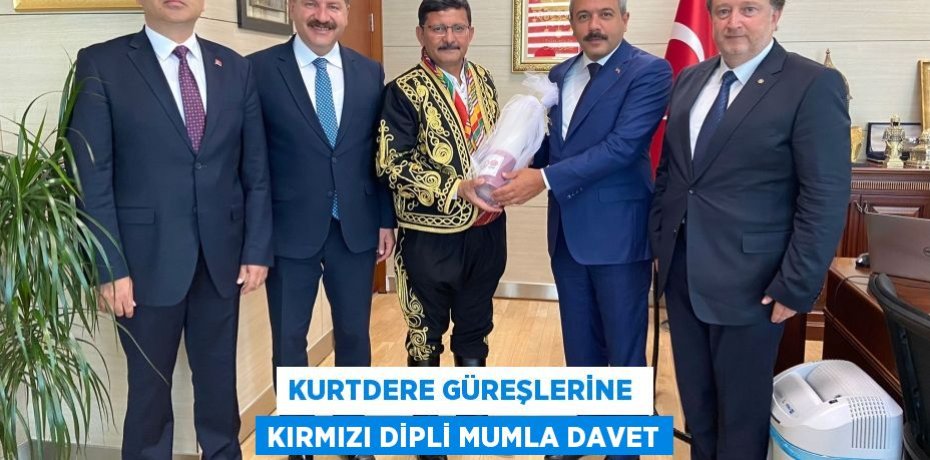 KURTDERE GÜREŞLERİNE  KIRMIZI DİPLİ MUMLA DAVET
