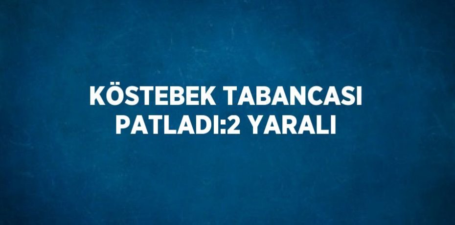 KÖSTEBEK TABANCASI PATLADI:2 YARALI