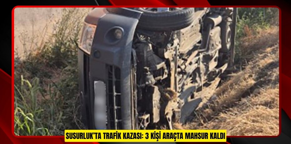 Susurluk’ta trafik kazası: 3 kişi araçta mahsur kaldı