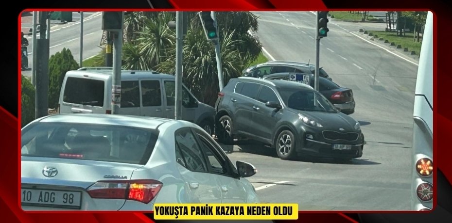 Yokuşta panik kazaya neden oldu  