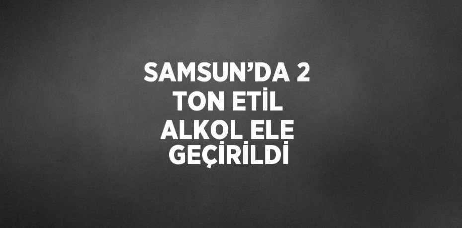 SAMSUN’DA 2 TON ETİL ALKOL ELE GEÇİRİLDİ