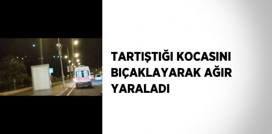 TARTIŞTIĞI KOCASINI BIÇAKLAYARAK AĞIR YARALADI