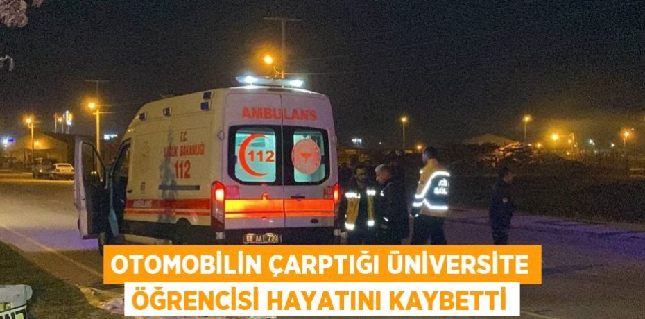 OTOMOBİLİN ÇARPTIĞI ÜNİVERSİTE ÖĞRENCİSİ HAYATINI KAYBETTİ