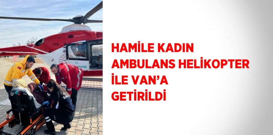 HAMİLE KADIN AMBULANS HELİKOPTER İLE VAN’A GETİRİLDİ