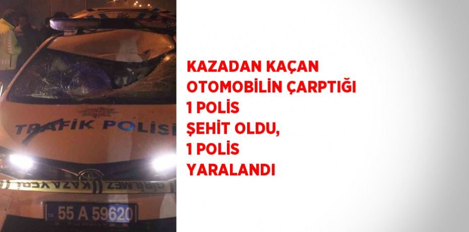 KAZADAN KAÇAN OTOMOBİLİN ÇARPTIĞI 1 POLİS ŞEHİT OLDU, 1 POLİS YARALANDI