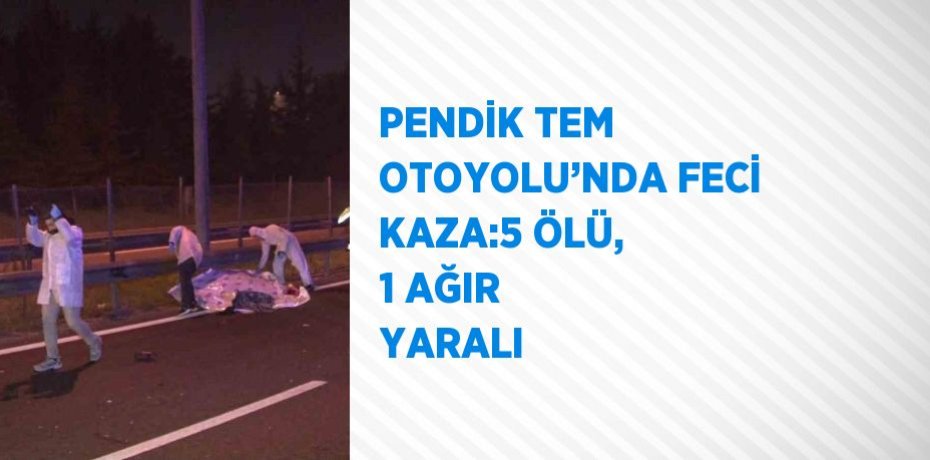 PENDİK TEM OTOYOLU’NDA FECİ KAZA:5 ÖLÜ, 1 AĞIR YARALI
