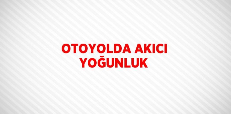 OTOYOLDA AKICI YOĞUNLUK