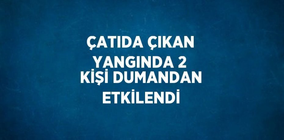 ÇATIDA ÇIKAN YANGINDA 2 KİŞİ DUMANDAN ETKİLENDİ