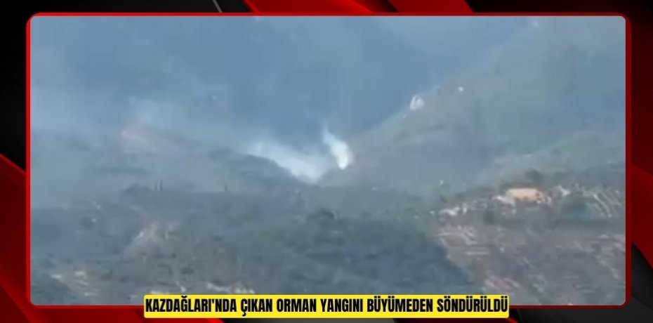Kazdağları'nda çıkan orman yangını büyümeden söndürüldü  