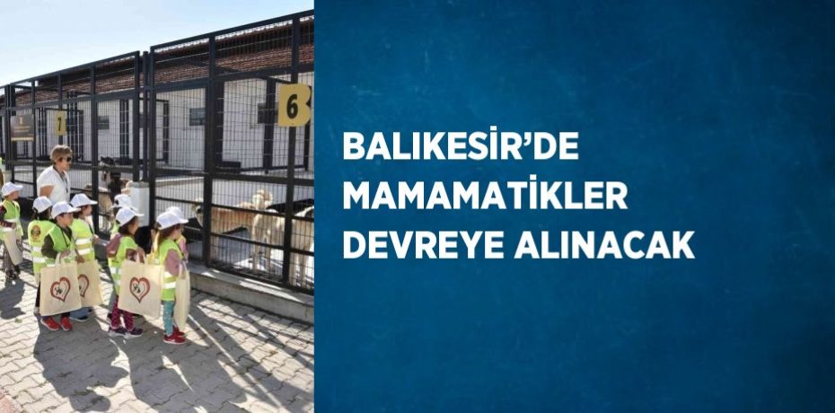 BALIKESİR’DE MAMAMATİKLER DEVREYE ALINACAK