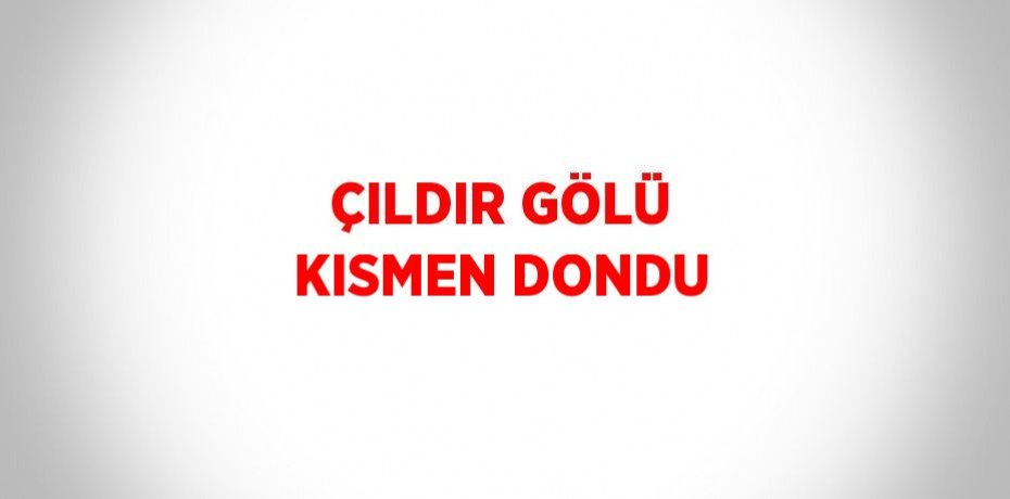 ÇILDIR GÖLÜ KISMEN DONDU
