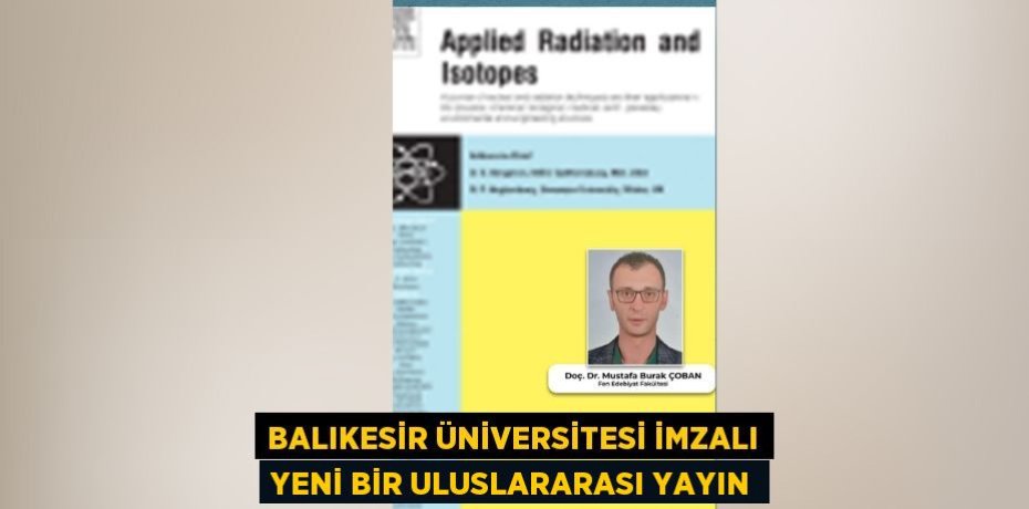 Balıkesir Üniversitesi İmzalı Yeni Bir Uluslararası Yayın